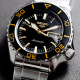 Seiko 5 Sport Automatic SKX Series Black Dial Silver Steel Strap Watch for Men - SRPK99K1 Buy Now By Seiko