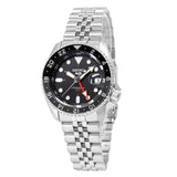 Seiko 5 Sports Automatic GMT Black Dial Silver Steel Strap Watch For Men - SSK001K1 Buy Now By Seiko