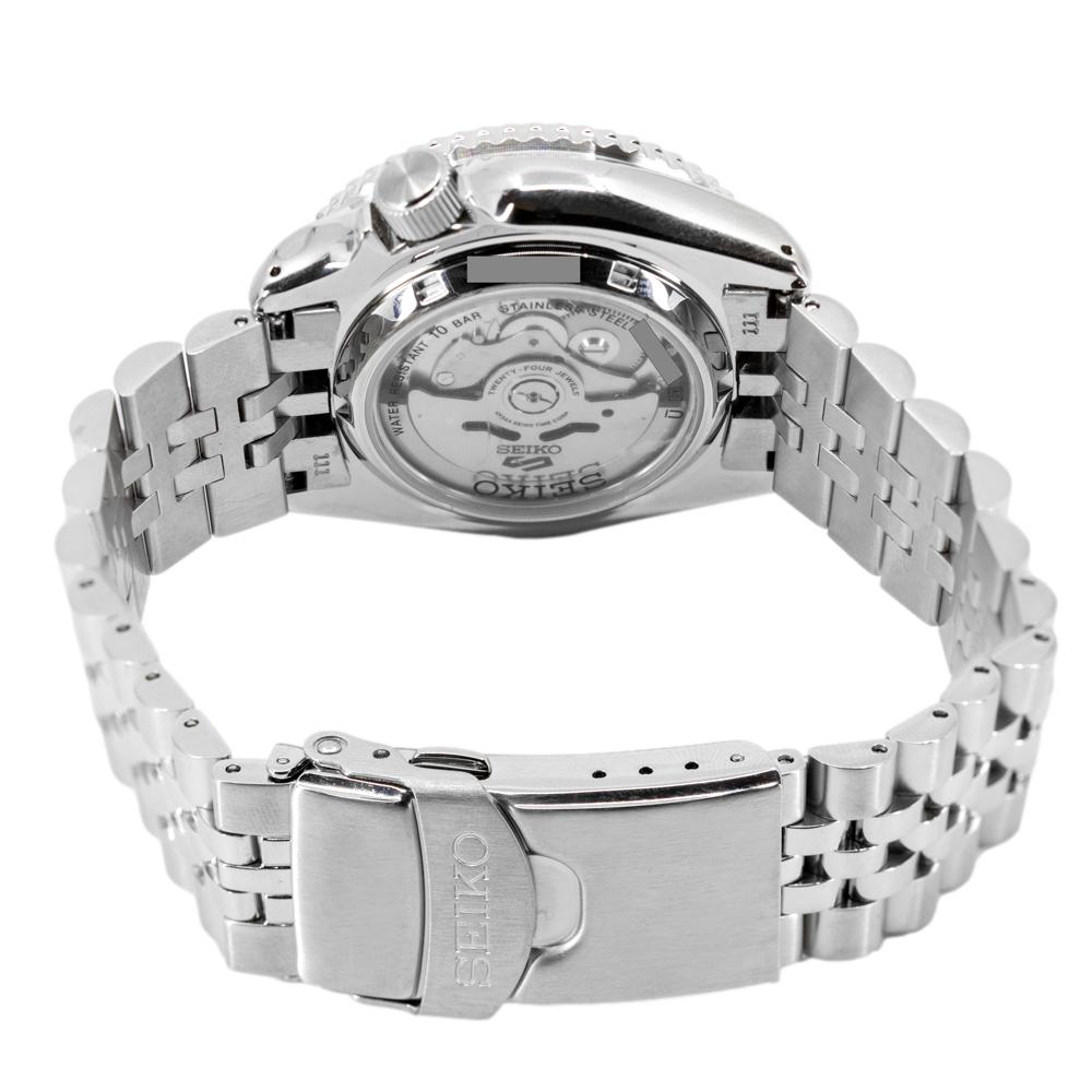 Seiko 5 Sports Automatic GMT Black Dial Silver Steel Strap Watch For Men - SSK001K1 Buy Now By Seiko