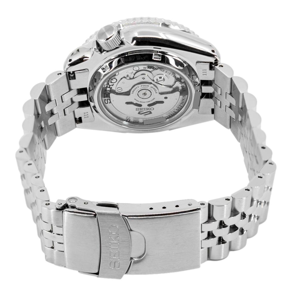 Seiko 5 Sports GMT SKX Automatic Blueberry Dial Silver Steel Strap Watch For Men - SSK003K1 Buy Now By Seiko