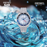 Seiko 5 Sports Automatic GMT SKX Sports Style Asia Exclusive Limited Edition Ice Blue Dial Silver Steel Strap Watch For Men - SSK029K1 Buy Now By Seiko