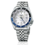 Seiko 5 Sports SKX GMT Automatic Sky Blue Dial Silver Steel Strap Watch For Men - SSK033K1 Buy Now By Seiko