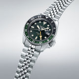Seiko 5 Sports SKX GMT Automatic Green Dial Silver Steel Strap Watch For Men - SSK035K1 Buy Now By Seiko
