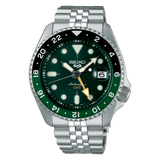 Seiko 5 Sports SKX GMT Automatic Green Dial Silver Steel Strap Watch For Men - SSK035K1 Buy Now By Seiko