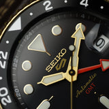 Seiko 5 Sports SKX GMT Automatic Mocha Black Dial Brown Leather Strap Watch For Men - SSK036K1 Buy Now By Seiko