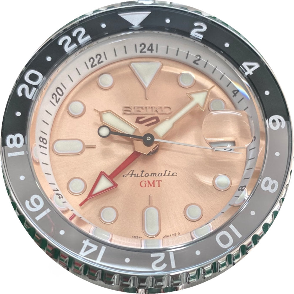 Seiko 5 Sports GMT Thong Sia Limited Edition Brown Dial Silver Steel Strap Watch for Men - SSK043K1 Buy Now By Seiko