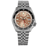 Seiko 5 Sports GMT Thong Sia Limited Edition Brown Dial Silver Steel Strap Watch for Men - SSK043K1 Buy Now By Seiko