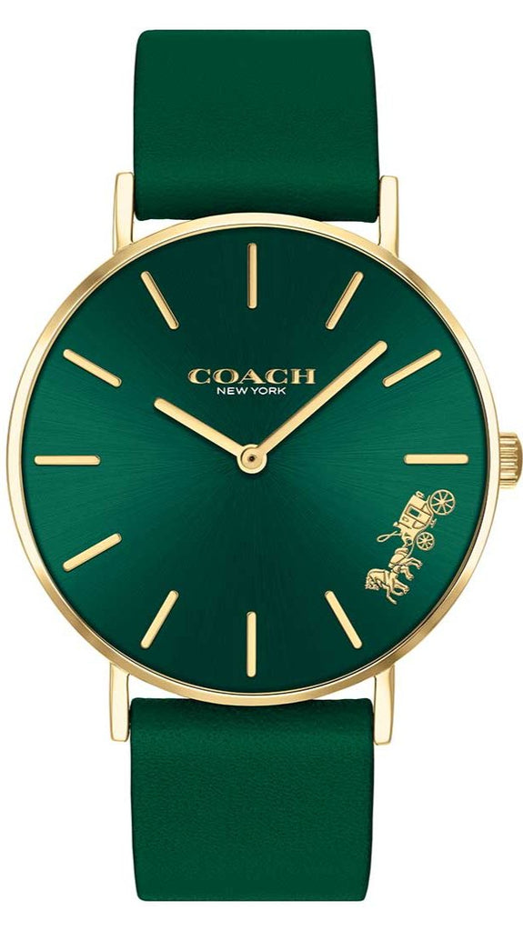 Coach Green Dial Green Leather Strap Watch for Women - 14503383 Buy Now By Coach