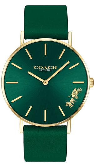 Coach Green Dial Green Leather Strap Watch for Women - 14503383 Buy Now By Coach