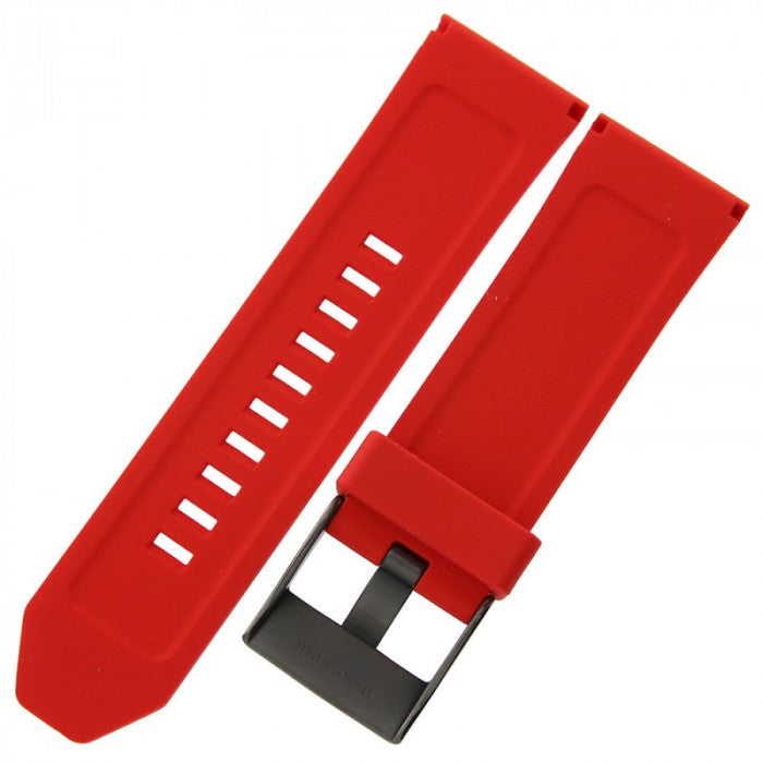 Diesel Mega Chief Chronograph Black Dial Red Silicone Strap Watch For Men - DZ4427 Buy Now By Diesel