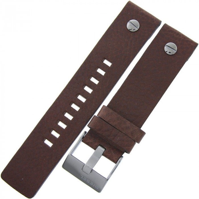 Diesel Mini Daddy Analog Blue Dial Brown Leather Strap Watch For Men - DZ7339 Buy Now By Diesel