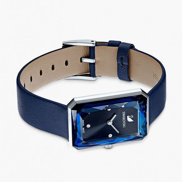 Swarovski Uptown Crystal Blue Dial Blue Leather Strap Watch for Women - 5547713 Buy Now By Swarovski