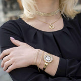 Swarovski Crystalline Bracelet White Dial Gold Steel Strap Watch for Women - 5269253 Buy Now By Swarovski