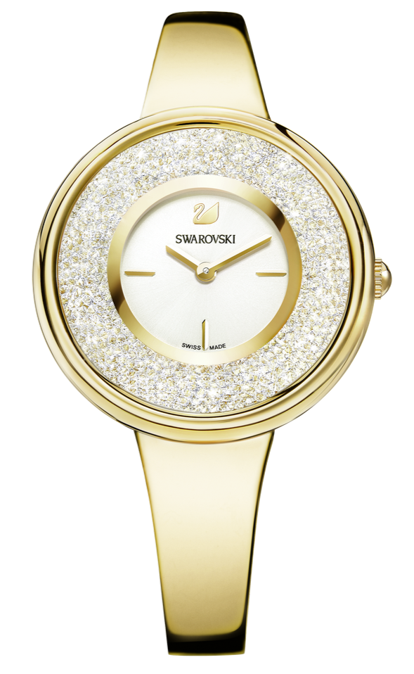 Swarovski Crystalline Bracelet White Dial Gold Steel Strap Watch for Women - 5269253 Buy Now By Swarovski