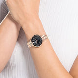 Swarovski Crystalline Chic Analog Black Dial Rose Gold Steel Strap Watch for Women - 5544587 Buy Now By Swarovski