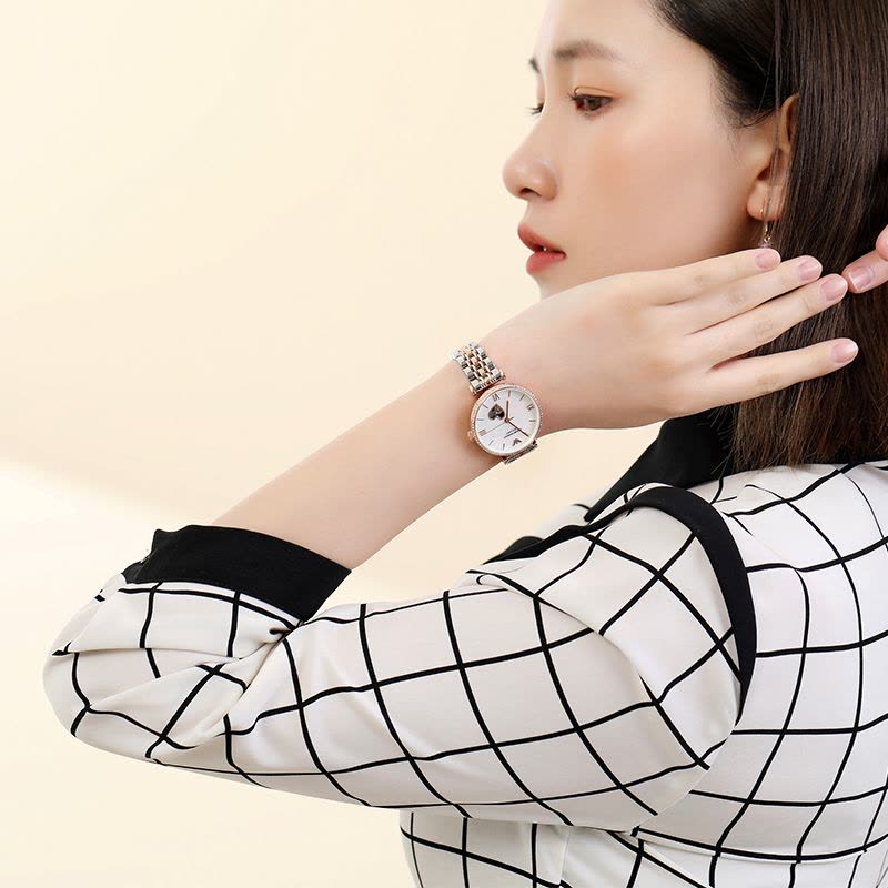 Emporio Armani Meccanico Automatic Mother of Pearl Dial Two Tone Steel Strap Watch For Women - AR60049 Buy Now By Emporio Armani