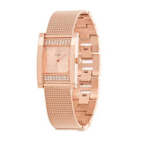 Guess Nouveau Diamonds Rose Gold Dial Rose Gold Mesh Bracelet Watch for Women - W0127L3 Buy Now By Guess