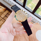 Guess Clarity Gold Dial Black Silicone Strap Watch for Women - GW0109L1 Buy Now By Guess