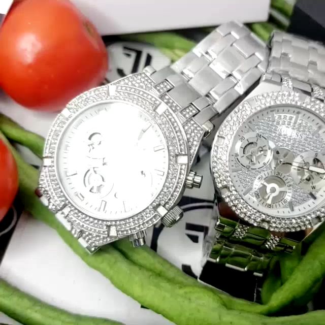 Guess Multi Function Diamonds Silver Dial Silver Steel Strap Watch For Men - GW0455G1 Buy Now By Guess