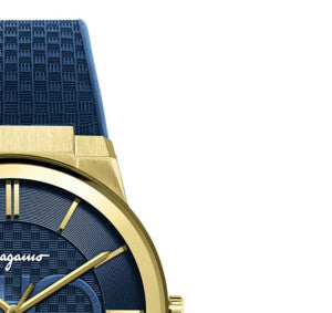 Salvatore Ferragamo Sapphire Blue Dial Blue Rubber Strap Watch for Men - SFHP00220 Buy Now By Salvatore Ferragamo