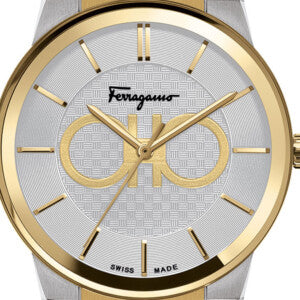 Salvatore Ferragamo Sapphire Silver Dial Two Tone Steel Strap Watch for Men - SFHP00520 Buy Now By Salvatore Ferragamo