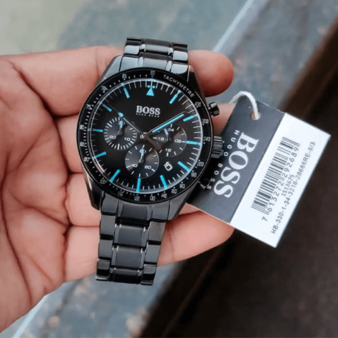 Hugo Boss Trophy Black Dial Black Steel Strap Watch for Men - 1513675 Buy Now By Hugo Boss