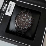 Hugo Boss Trophy Black Dial Black Steel Strap Watch for Men - 1513675 Buy Now By Hugo Boss