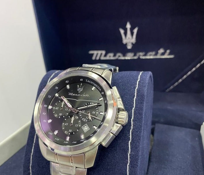Maserati Successo Chronograph Black Dial Silver Steel Strap Watch For Men - R8873621001 Buy Now By Maserati