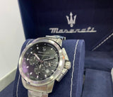 Maserati Successo Chronograph Black Dial Silver Steel Strap Watch For Men - R8873621001 Buy Now By Maserati