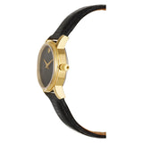 Movado Ultra Slim Black Dial Black Leather Strap Watch For Women - 0607095 Buy Now By Movado