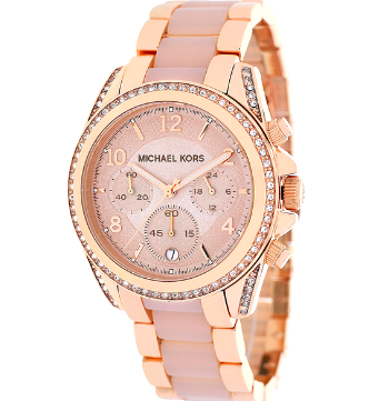 Michael Kors Blair Chronograph Rose Gold Dial Two Tone Steel Strap Watch for Women - MK5943 Buy Now By Michael Kors