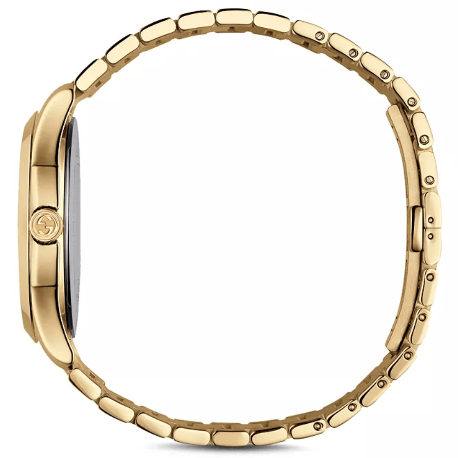Gucci G Timeless Gold Dial Gold Steel Strap Unisex Watch - YA126461 Buy Now By Gucci