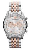 Emporio Armani Sportivo Chronograph Silver Dial Two Tone Steel Strap Watch For Men - AR5999 Buy Now By Emporio Armani