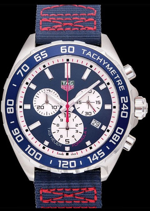 Tag Heuer Formula 1 Redbull Edition Chronograph Blue Dial Blue NATO Strap Watch for Men - CAZ1018.FC8213 Buy Now By Tag Heuer