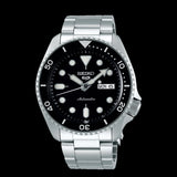 Seiko 5 Sports Automatic Day Date Black Dial Silver Steel Strap Watch for Men - SRPD55K1 Buy Now By Seiko