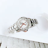 Bulova Crystal Collection Mother of Pearl Dial Silver Steel Strap Watch for Women - 98L232 Buy Now By Bulova