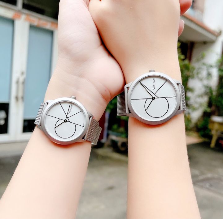 Calvin Klein Minimal White Dial Silver Mesh Bracelet Watch for Women - K3M5215X Buy Now By Calvin Klein