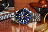 Seiko 5 Sports GMT SKX Automatic Blueberry Dial Silver Steel Strap Watch For Men - SSK003K1 Buy Now By Seiko