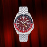 Seiko 5 Sports Thong Sia Limited Edition Red Dial Silver Steel Strap Watch For Men - SSK031K1 Buy Now By Seiko