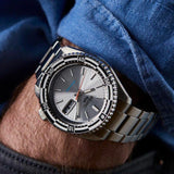 Seiko 5 Sports Special Edition Silver Dial Silver Steel Strap Watch For Men - SRPK09K1