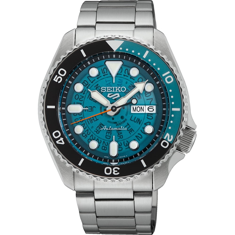 Seiko 5 Sports SKX Skeleton Green Dial Silver Steel Strap Watch For Men - SRPJ45K1 Buy Now By Seiko