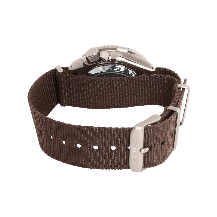 Seiko 5 Sport Automatic Brown Dial Brown Nylon Strap Watch For Men - SRPD85K1 Buy Now By Seiko