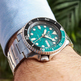 Seiko 5 Sports SKX Skeleton Green Dial Silver Steel Strap Watch For Men - SRPJ45K1 Buy Now By Seiko