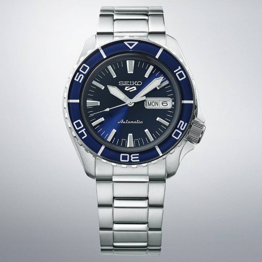 Seiko 5 Sports Automatic Blue Dial Silver Steel Strap Watch for Men - SRPK97K1 Buy Now By Seiko