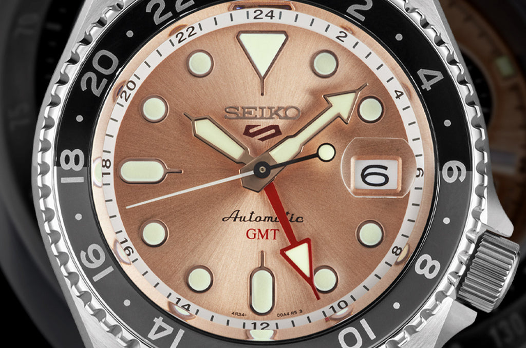 Seiko 5 Sports GMT Thong Sia Limited Edition Brown Dial Silver Steel Strap Watch for Men - SSK043K1 Buy Now By Seiko