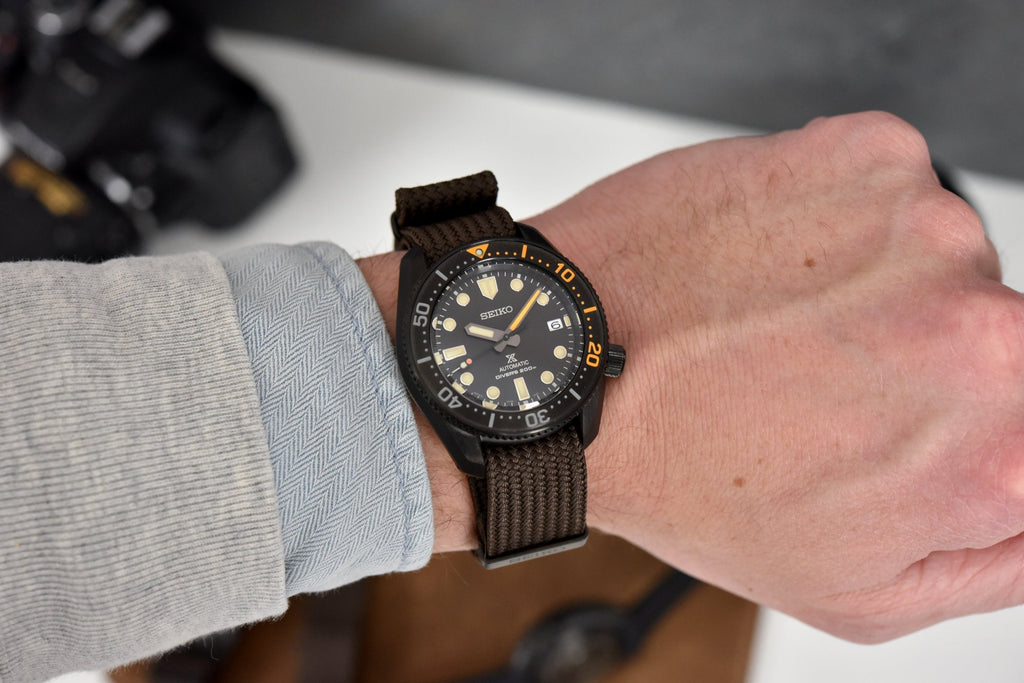 Seiko Prospex Black Series 1965 Limited Edition Black Dial Brown NATO Strap Watch For Men - SPB253J1 Buy Now By Seiko