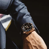 Seiko 5 Sport SKX Automatic Black Dial Black Leather Strap Watch For Men - SRPD76K1