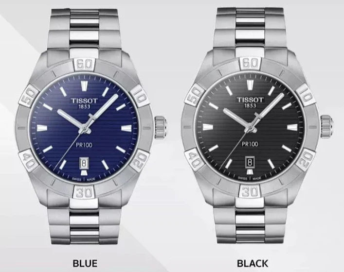 Tissot PR 100 Sport Quartz Black Dial Silver Steel Strap Watch For Men - T101.610.11.051.00 Buy Now By Tissot
