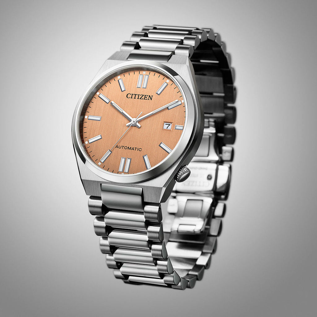 Citizen Tsuyosa Automatic Salmon Orange Dial Silver Steel Strap Watch For Men - NJ0159-86Z Buy Now By Citizen