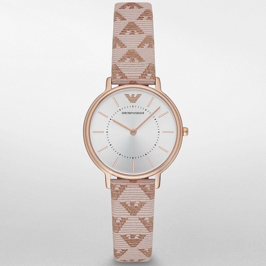 Emporio Armani Kappa Quartz Rose Gold Dial Pink Leather Strap Watch For Women - AR11010 Buy Now By Emporio Armani